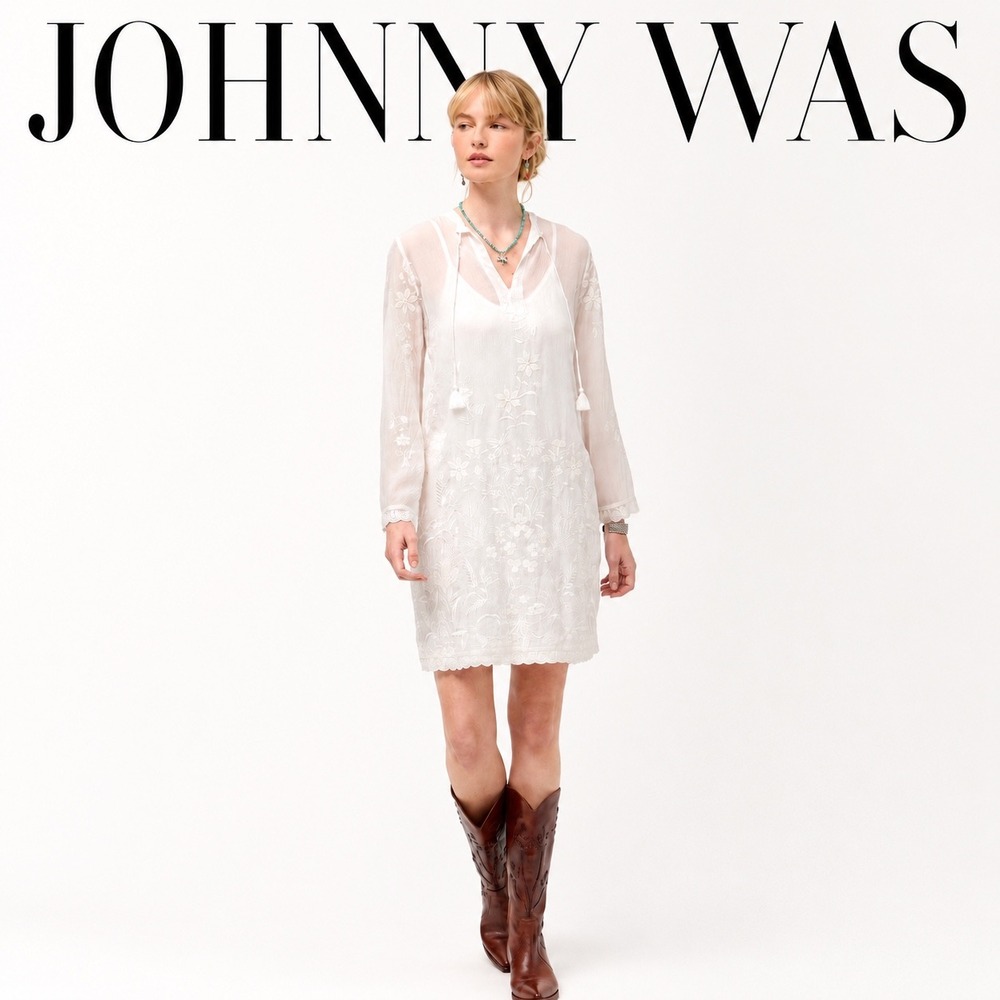 Johnny Was White Ankah Dress Slip C33625-9 XL - Picture 1 of 9